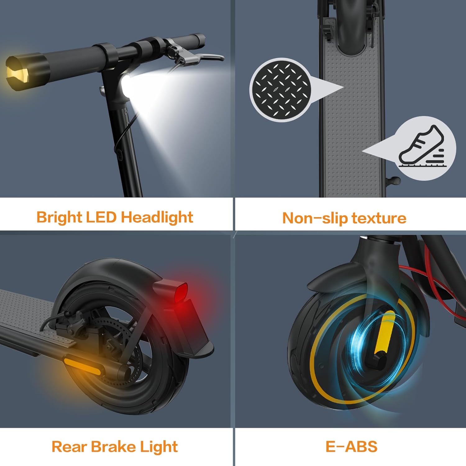Foldable Electric Scooter for Teens Adults,500W Motor,Up 19 Mph and 15-19 Miles Long Range,10" Solid Tires,Dual Braking System and App Control