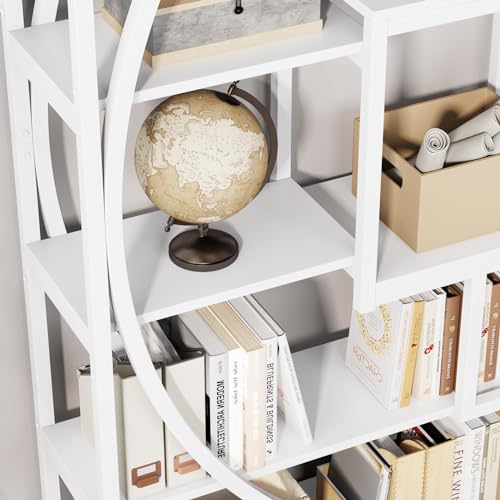 Tribesigns Bookshelf, Industrial 5-Tier Etagere Bookcase, 70.8 inch Tall Bookshelf with 8 Open Storage Shelf