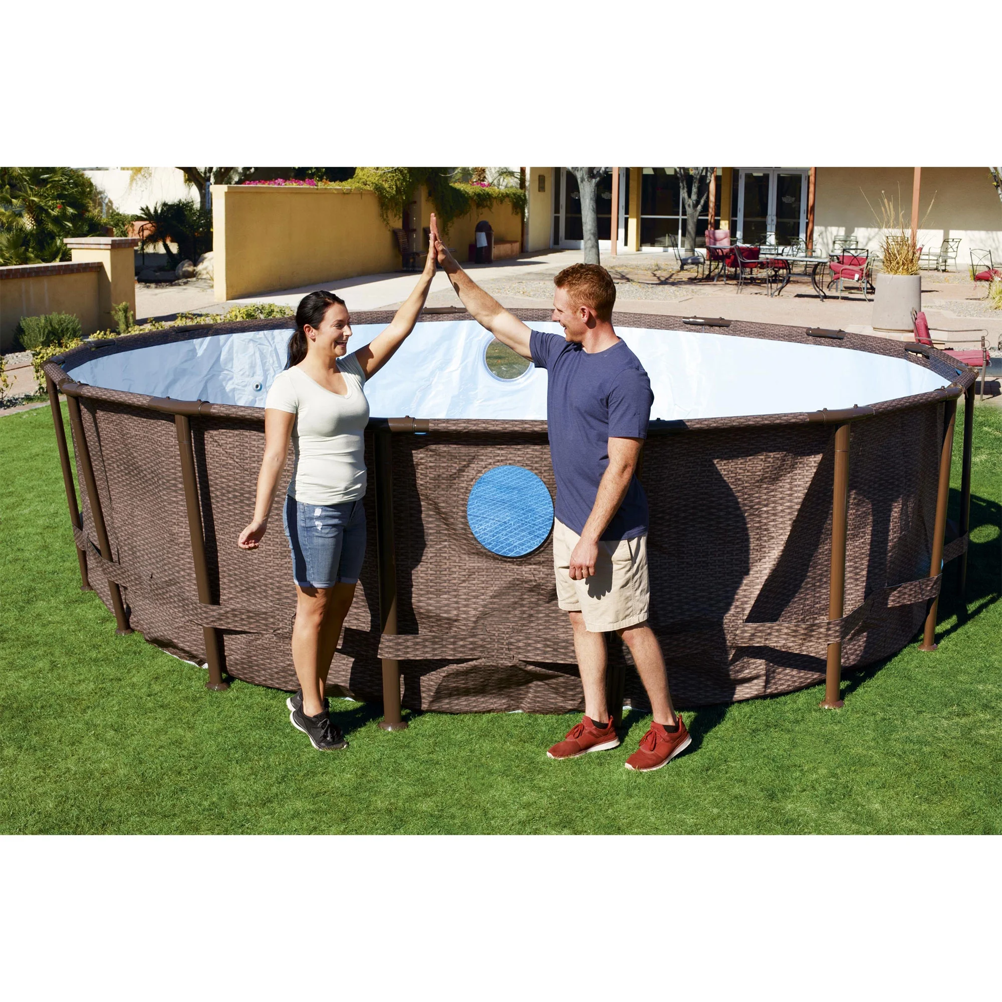 Coleman Power Steel 22' x 52 Round Frame Above Ground Swimming Pool Set