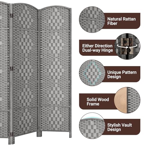 Room Divider, Room Dividers and Folding Privacy Screens, 16in Privacy Screen, 6 Panel Temporary Wall Partitions, 6ft Space Separation Panel Screen