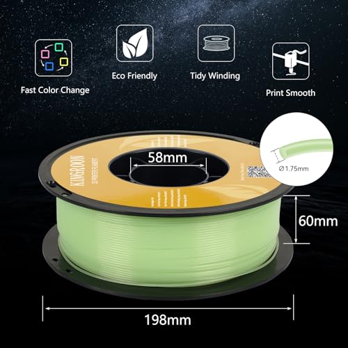 Kingroon Silk PLA Bundle 3D Printer Filament, Dimensional Accuracy +/- 0.03 mm, 10 kg Spool(22lbs)