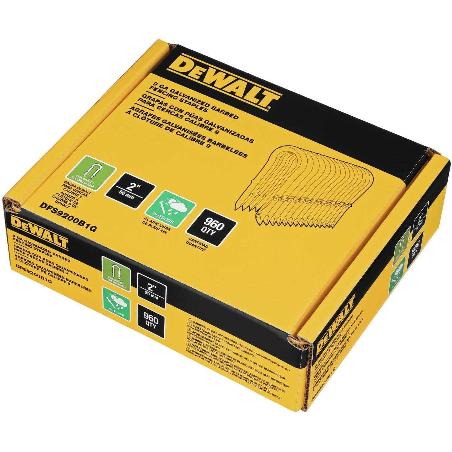 DeWalt 9 GA Galvanized Barbed Fencing Staples DFS9200B1G - Shop Hardware Tools Online Store