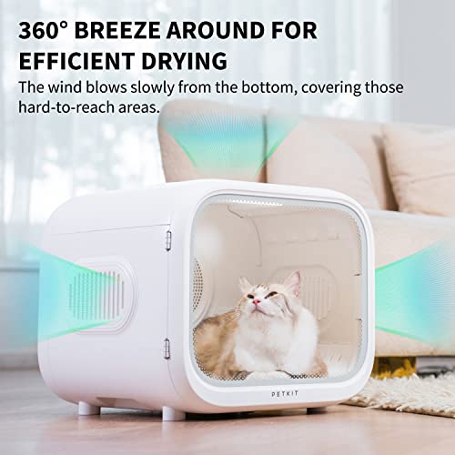 PETKIT AIRSALON MAX Automatic Pet Hair Drying Box for Cat Puppy Kitten,Ultra Quiet Hair Dryer for Small Dog Grooming