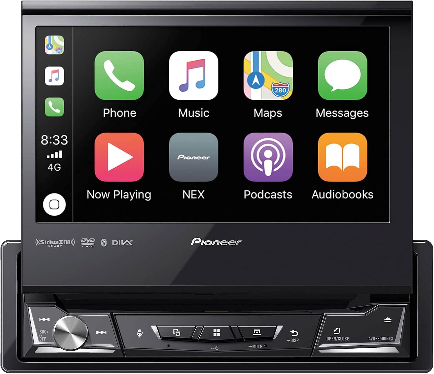 Pioneer AVH-3500NEX 1-Din 7-Inch Flip Out AV Receiver with Carplay and Android Auto