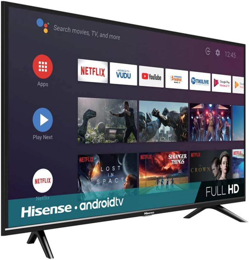 Hisense 43H5500G 43 Inch H55 Series FHD Smart Android TV with DTS Studio Sound Bundle with Premiere Movies Streaming + 37-100 Inch TV Wall Mount +