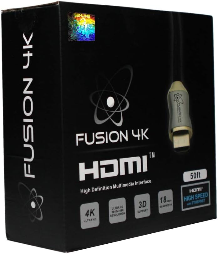 Fusion4K High Speed 4K HDMI Cable (4K @ 60Hz) - Professional Series (20 Feet)