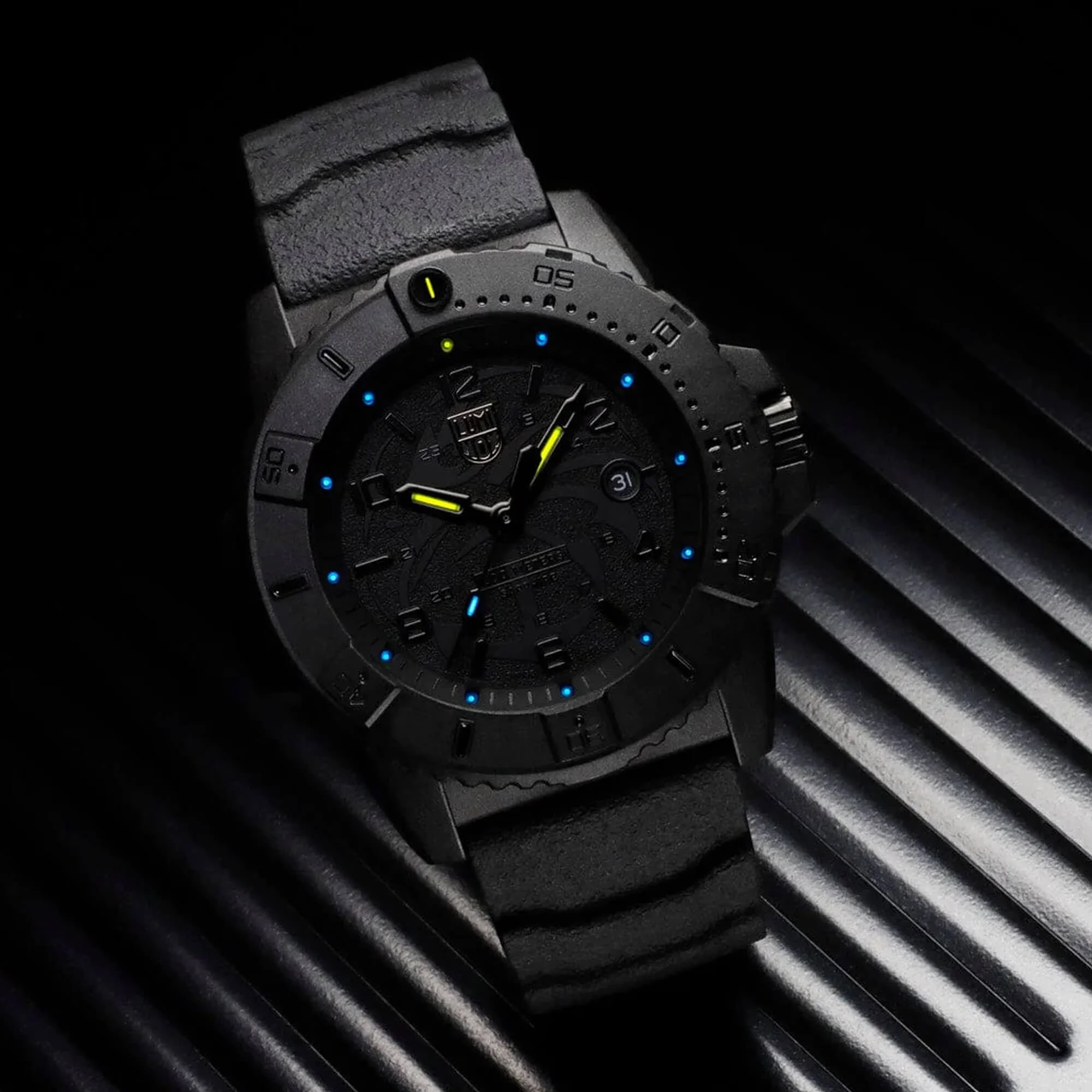 Luminox XS.3601.BO.NSF Men's Navy SEAL Quartz Black Strap Watch - Curated Treasures Market
