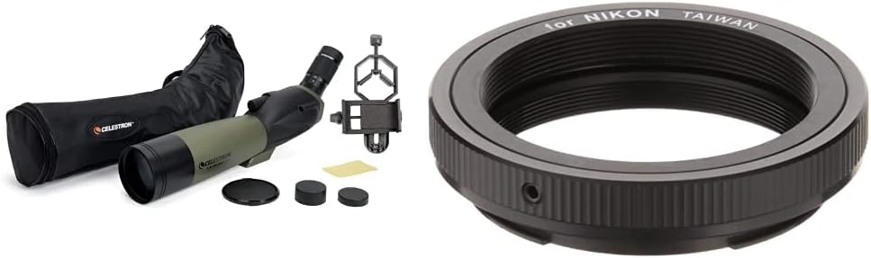 Celestron – Ultima 80 Angled Spotting Scope – 20 to 60x80mm Zoom Eyepiece – Multi-Coated Optics for Bird Watching, Wildlife
