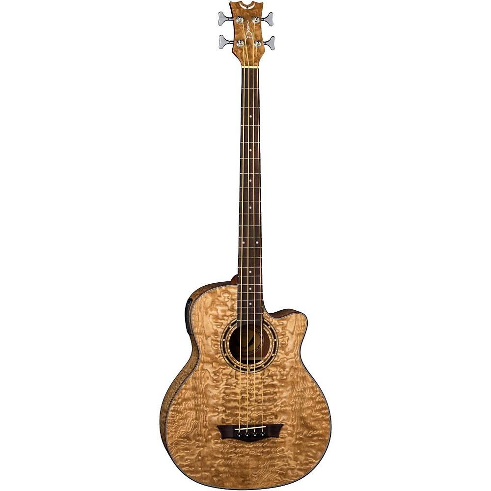 Dean Exotica Quilted Ash Acoustic-Electric Bass Guitar with Aphex Gloss, Natural