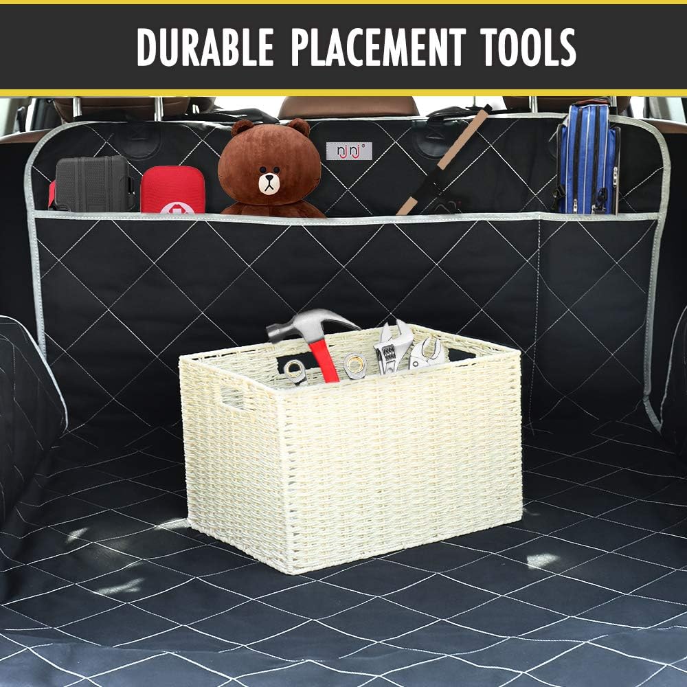 Pet Cargo Liner for SUV - Extra Large Pockets,Heavy Duty Durability Mats for Dogs,100% Waterproof Cargo Cover,Nonslip Backing,Bumper Flap Protector