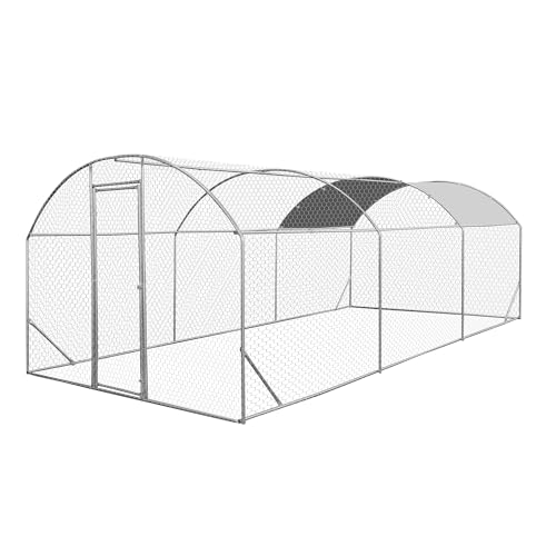 COVERONICS Metal Chicken Coop Run - Outdoor Large Chicken Coop with Waterproof Cover and Security Lock