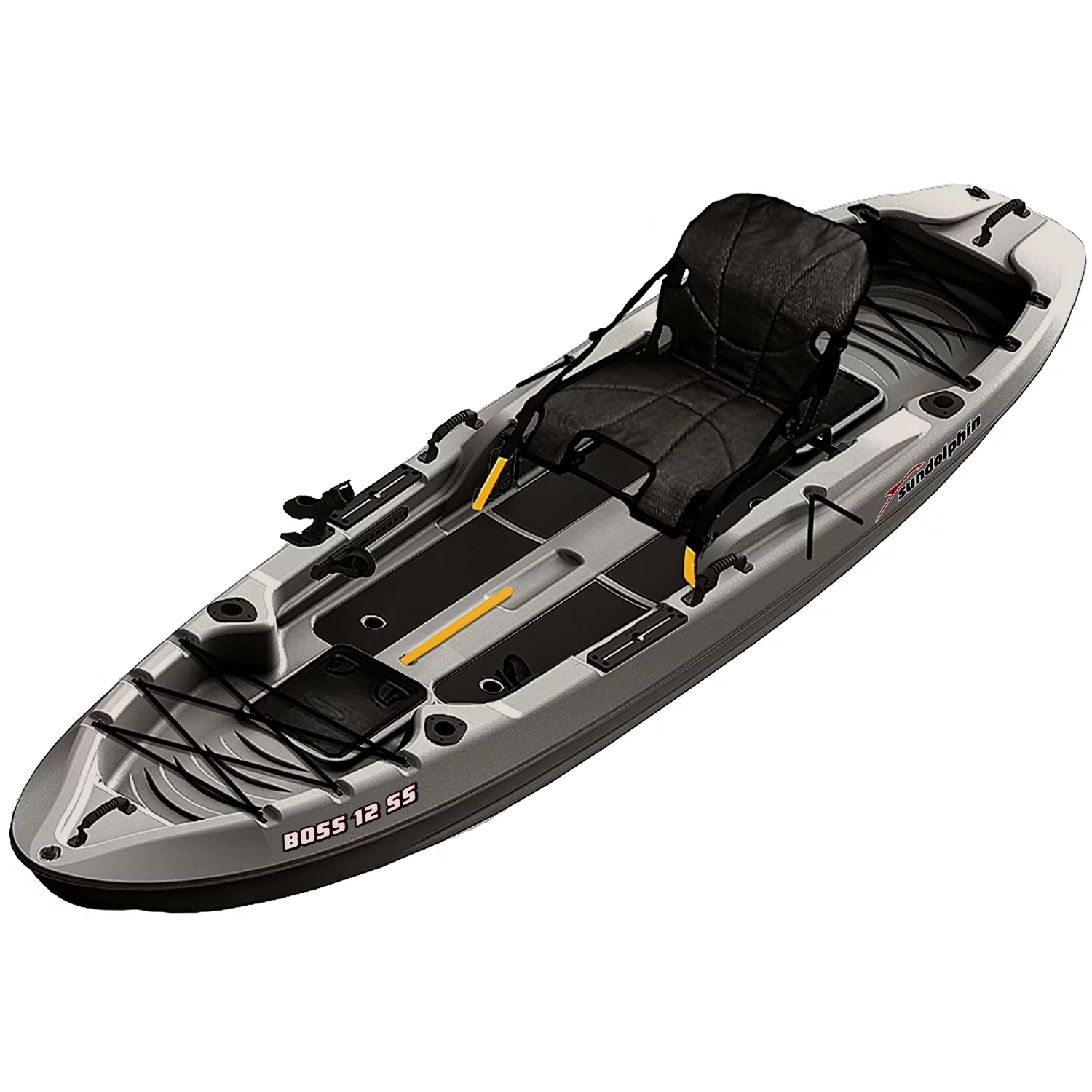 Sun Dolphin Boss 12' Kayak, No Paddle, Gray - Curated Treasures Market
