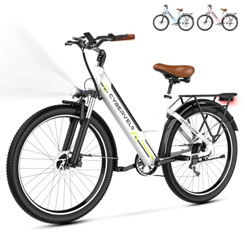 1000 Peak Electric Bike for Adults,up 80 Miles Removable Battery Ebike, 26" Electric E Bike with 7-Speed