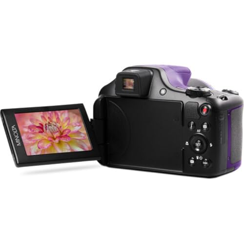 Minolta Pro Shot 20MP Digital Camera – 67x Optical Zoom, Full 1080p HD Video, Optical Image Stabilization, Wi-Fi, 3-inch Articulating LCD Screen