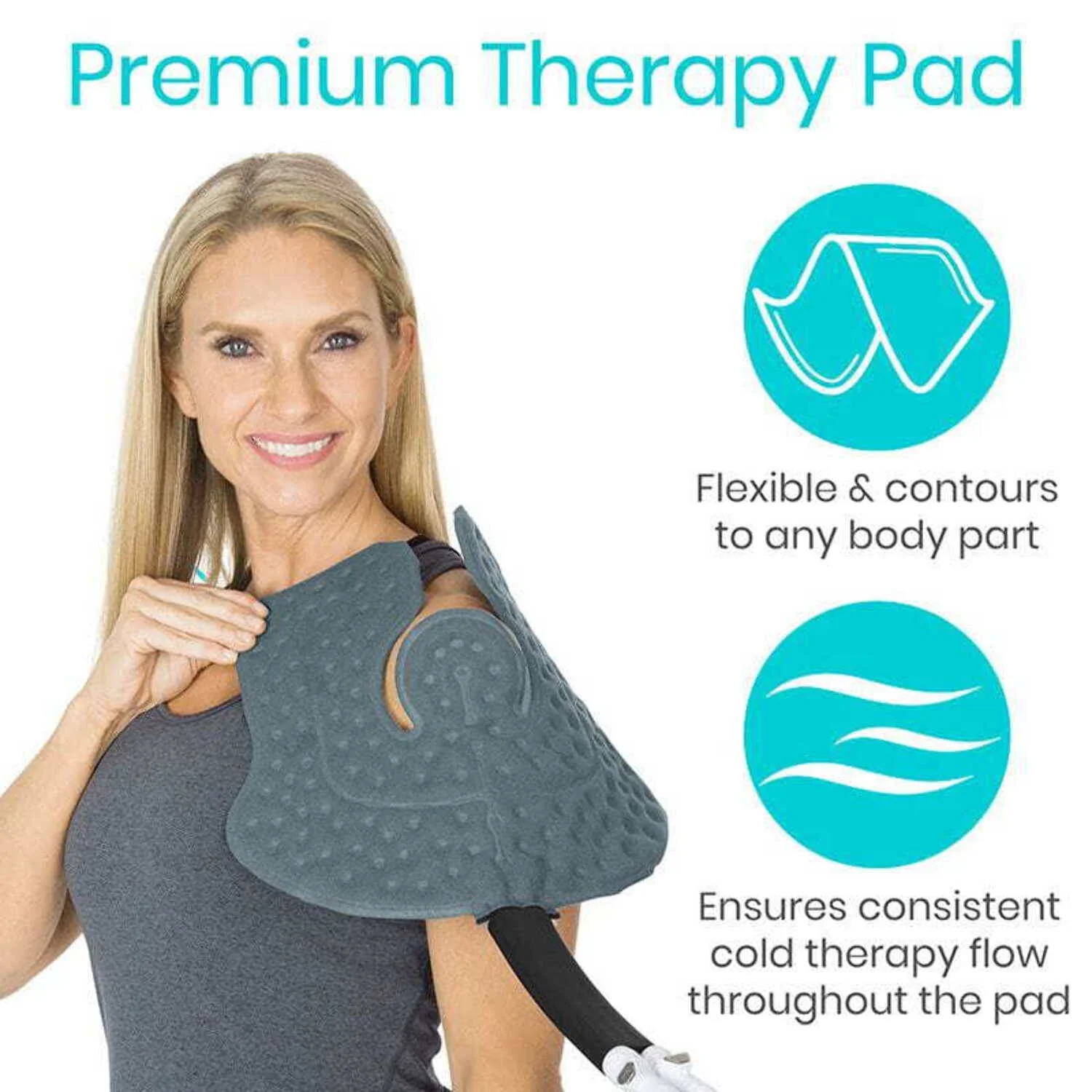 Vive Ice Machine for Knee & Shoulder After Surgery - Cold Therapy for Knee & Hip Replacement - Large Cryotherapy Pad with Quiet Pump
