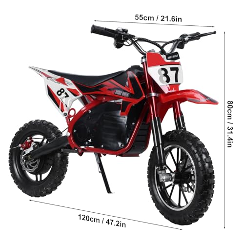 36V 500W Kids Electric Dirt Bike, Electric Dirt Bike for Kids 8-14, High Speed Electric Motorcycle Up to 25KM/H,10 Inches Wheels