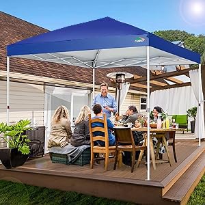 COBIZI 10x10 Pop up Canopy Tent Protable Canopy Tent with 4 Sidewalls Waterproof Commercial Instant Shelter for Parties, Wedding