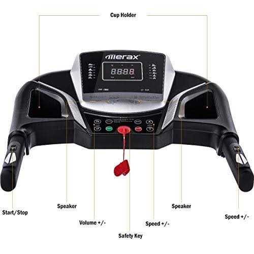 Merax Electric Folding Treadmill – Easy Assembly Fitness Motorized Running Jogging Machine with Speakers for Home Use - Sports Supplies Online Store