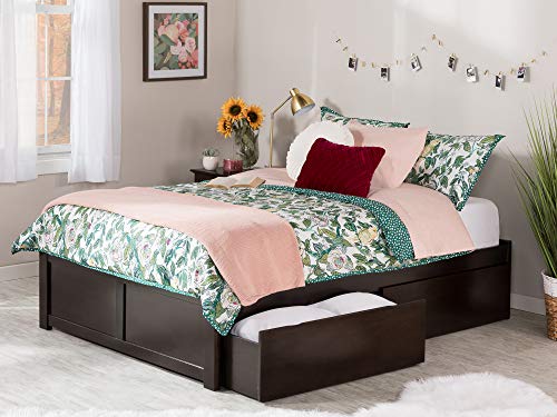 AFI Concord Platform Bed with Footboard & Storage Drawers