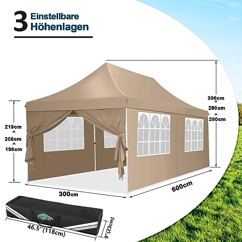 10x10 Pop Up Canopy Tent with 4 Sidewalls and Mesh Windows 2.0