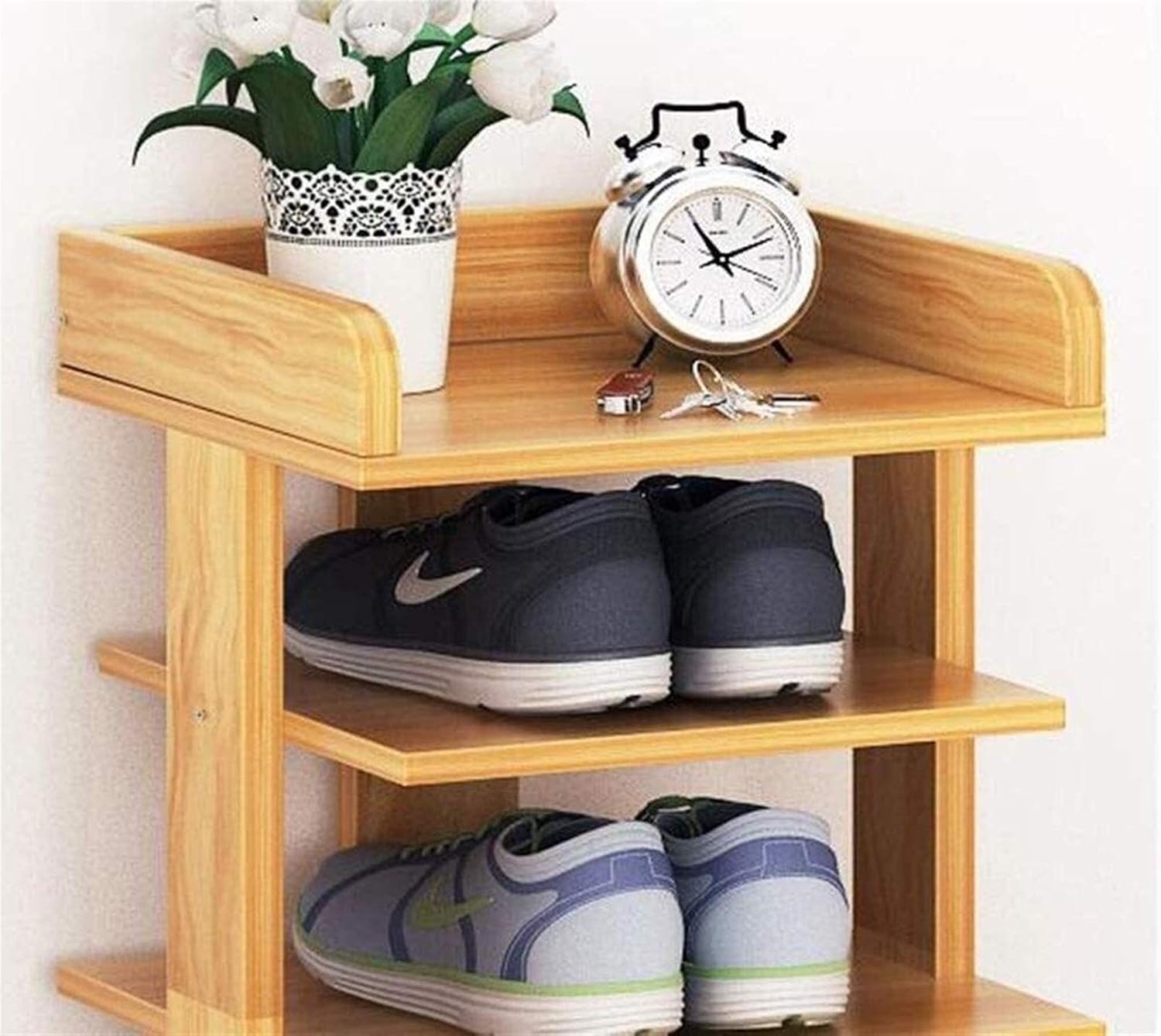 Home Shoe Cabinet Shoe Rack Tall Shoe Rack Narrow Adjustable Shelf Organiser Holder Balcony Corner Door Strong and Durable Stand Multi-Function Rack