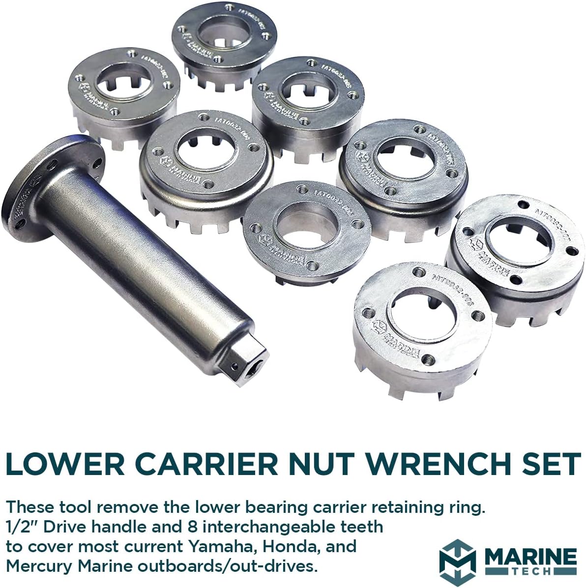 Marine Tech Tools Lower Retaining Ring Wrench Set + Ring Wrench Handle (AMT0031) — Fits Yamaha, Honda, Mercury