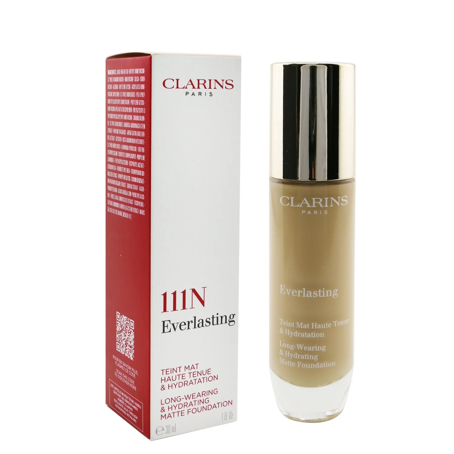 Clarins Everlasting Long Wearing & Hydrating Matte Foundation - # 109C Wheat  30ml/1oz