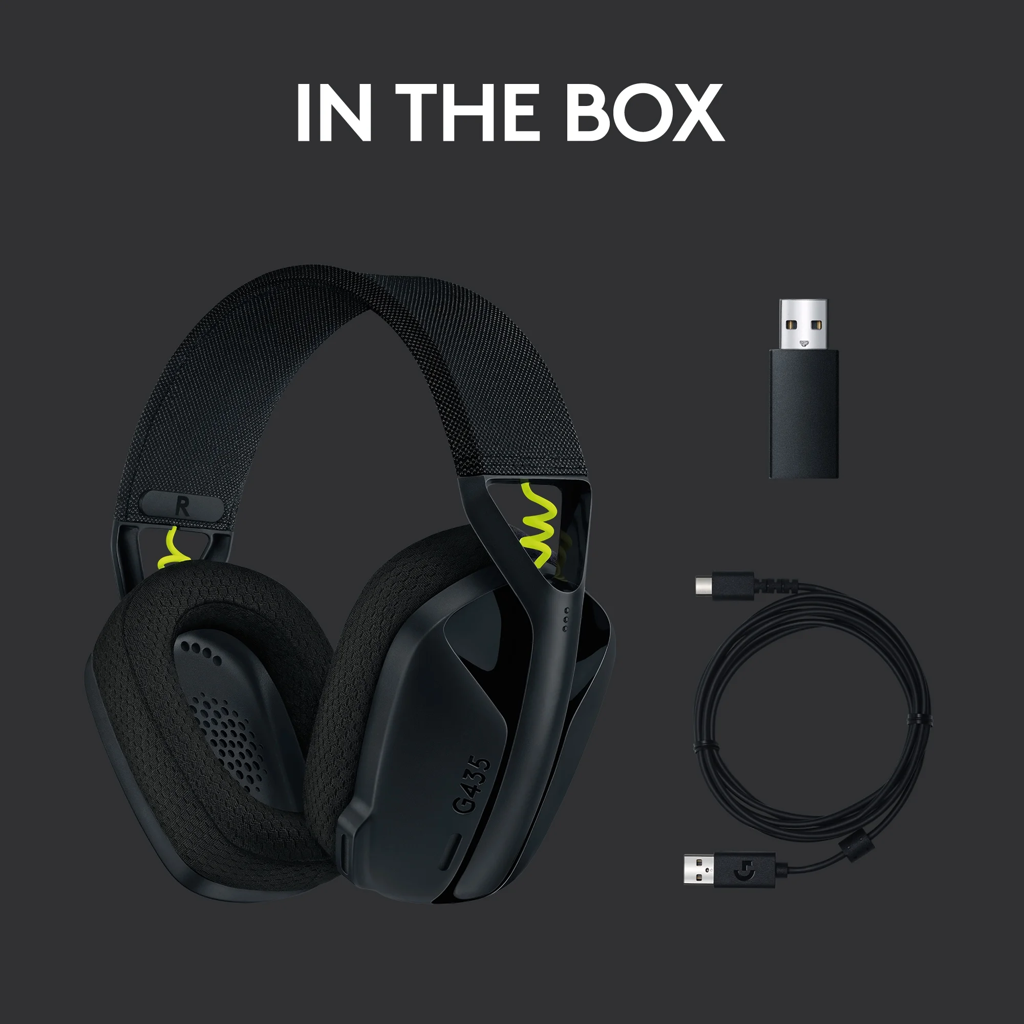 Logitech G435 LIGHTSPEED and Bluetooth Wireless Gaming Headset - Lightweight over-ear headphones, built-in mics, 18h battery
