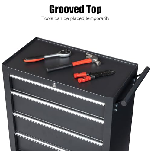 Winado 4-Drawer Tool Chest with Wheels & Lock & Key, Heavy Duty Cart Rolling Tool Box on Wheels, Metal Storage Cabinet