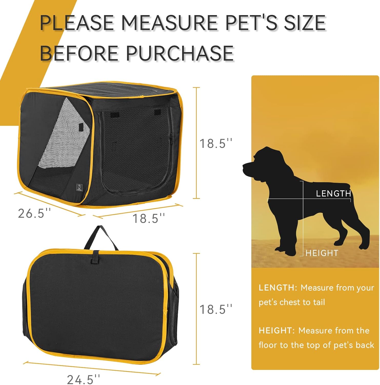 A4Pet 27" Pet Car Travel Crates Carrier for Medium Dog, Puppy and Cats