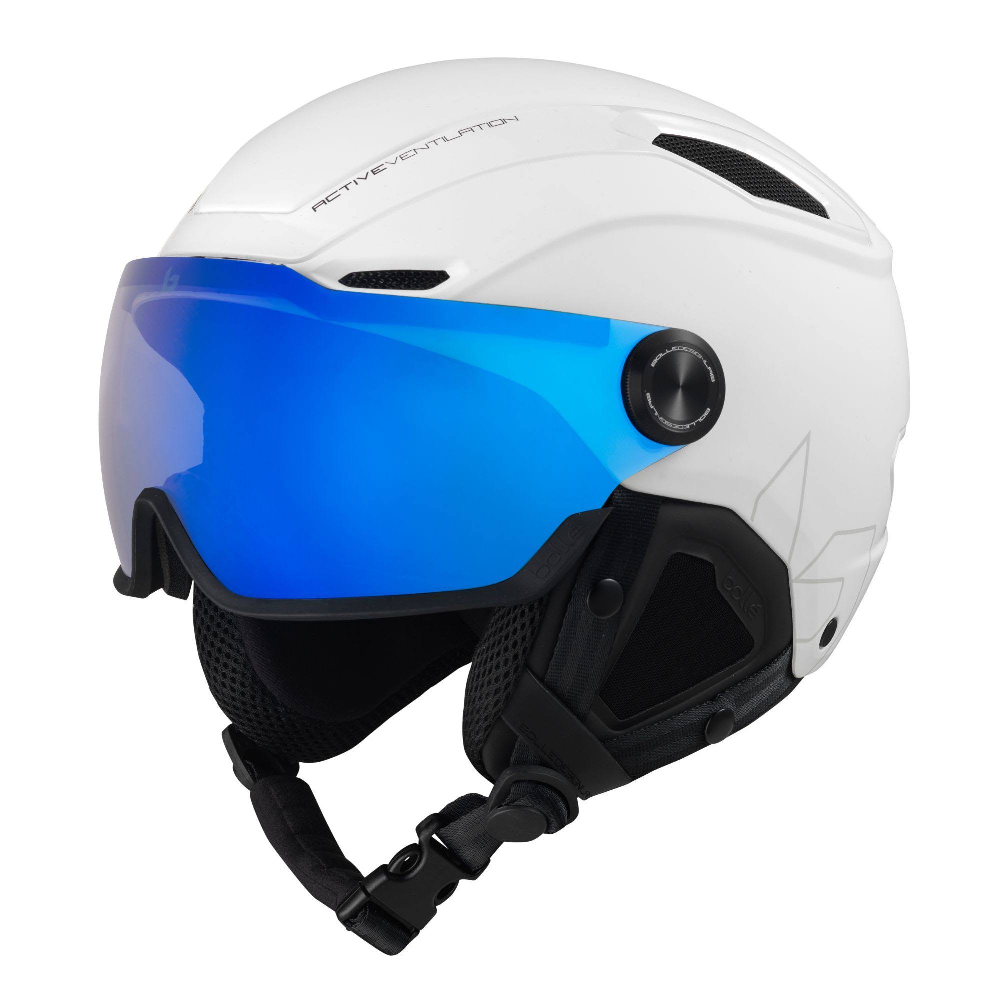 Bolle V-Line Snow Helmets, M 55-59 / White Matte - Photochromic Blue Cat 1 to 3