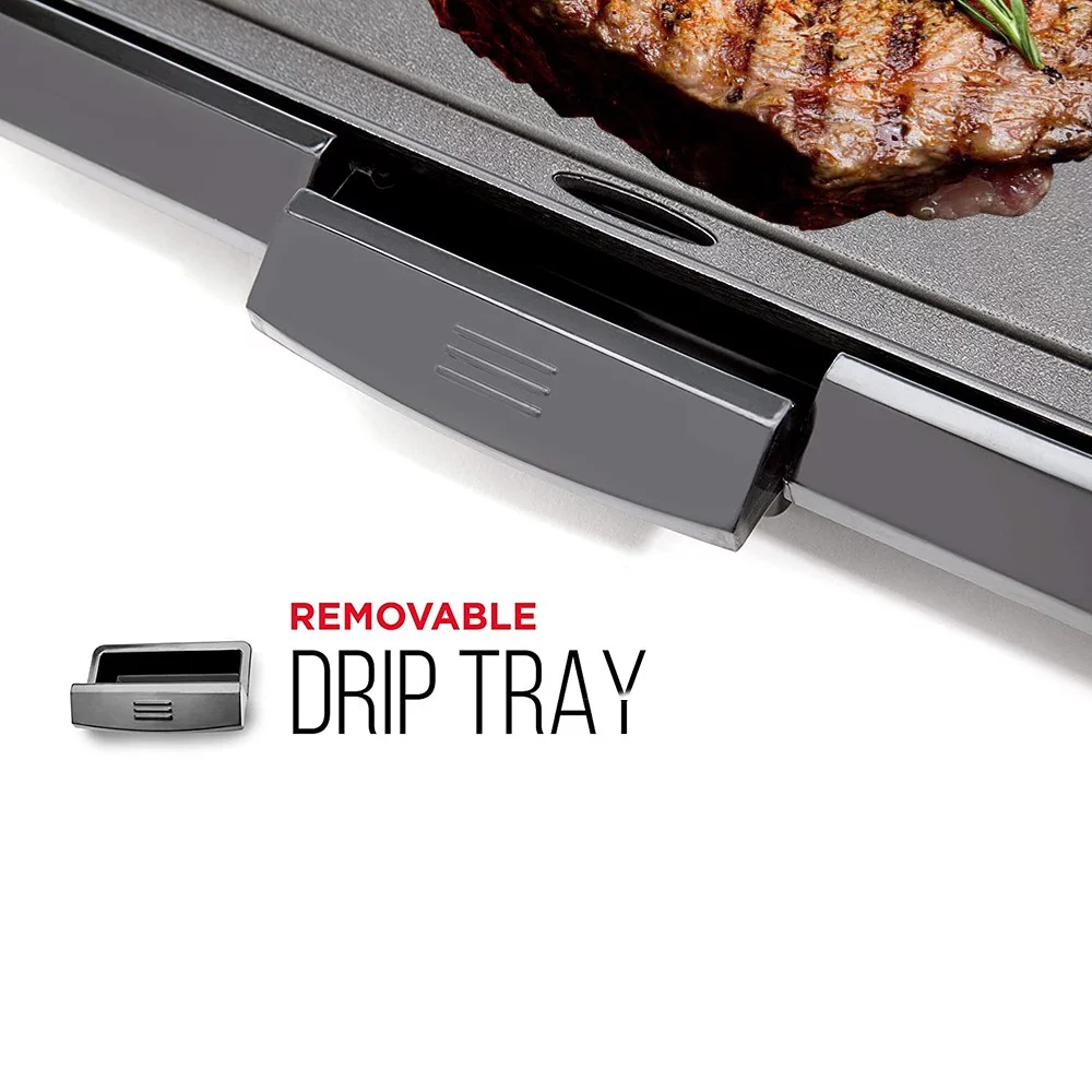 Nonstick Electric Griddle for 6 Eggs/Pancakes At Once (1200W)