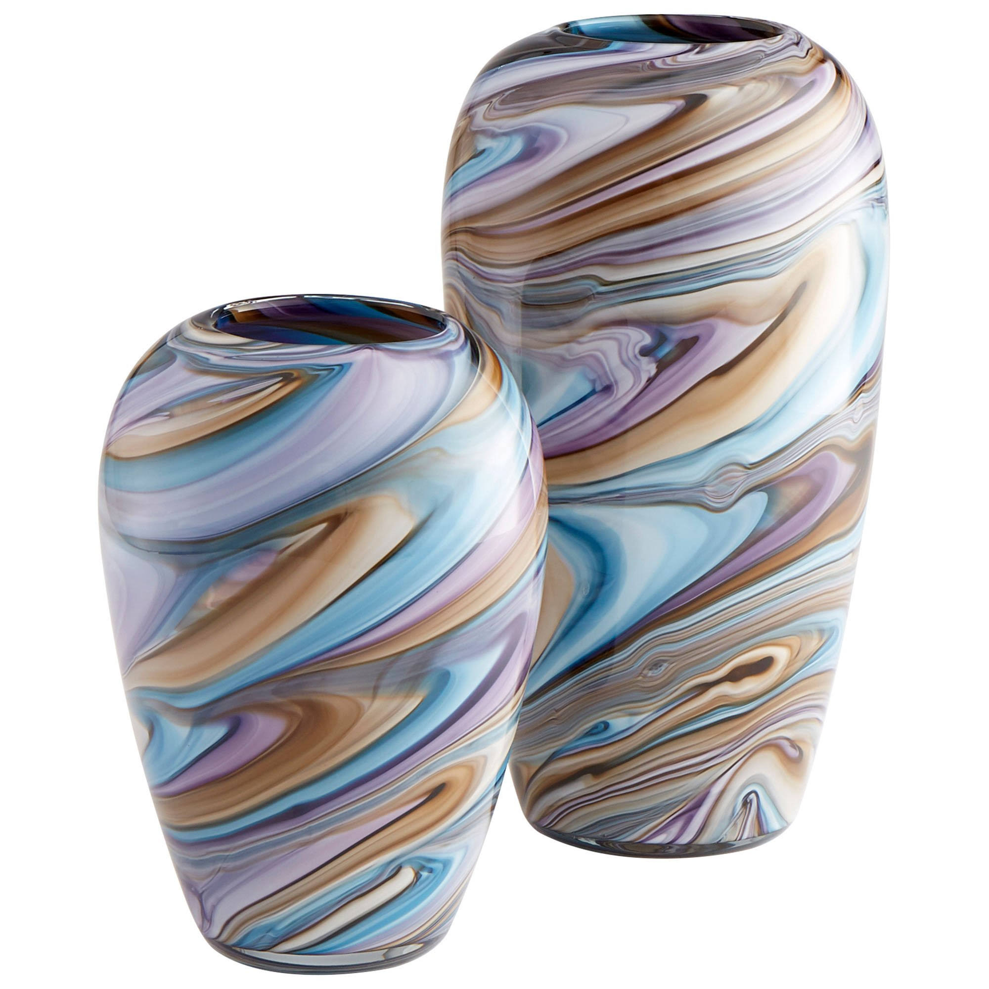 Cyan Design 09524 Borealis Sky Blue Cafe Swirl Vase Large