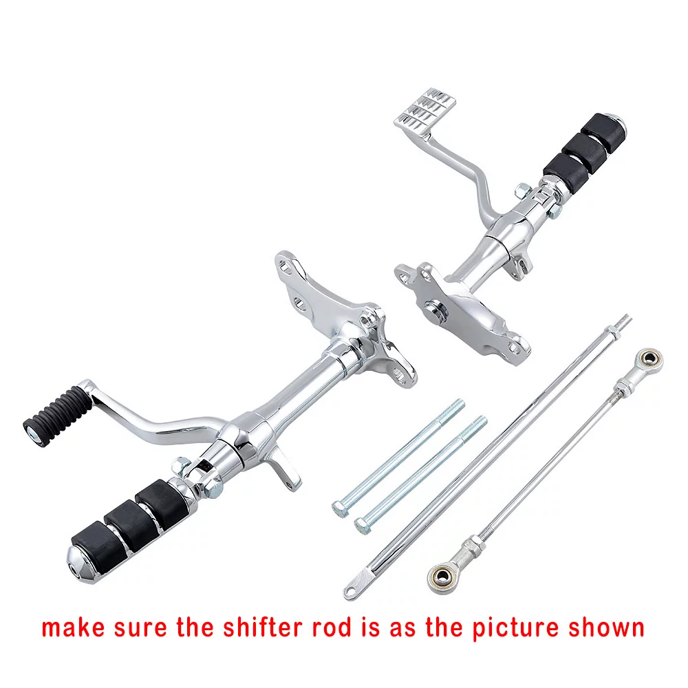 Astra Depot Chrome Billet Forward Controls Kit for Harley Sportster XL 883 1200 1991-2003