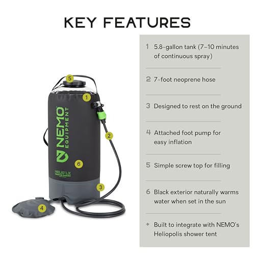 NEMO Helio Portable Pressure Camp Shower