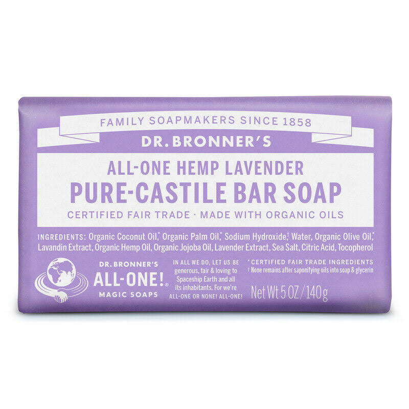 Dr. Bronner Organic Lavender Scent Pure-Castile Bar Soap 5 oz. 1 Pk
