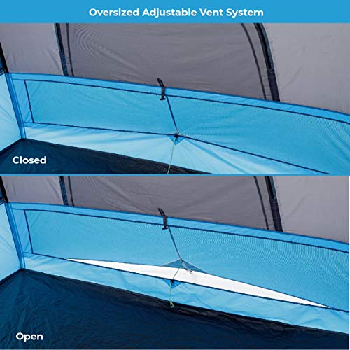 CORE Instant Cabin Tents with LED Lights | 6 Person / 9 Person / 12 Person Family Multi Room Lighted Pop Up Tents for Camping | Included Storage