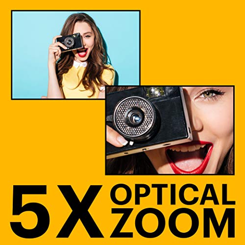 KODAK PIXPRO FZ55-BL 16MP Digital Camera 5X Optical Zoom 28mm Wide Angle 1080P Full HD Video Li-Ion Battery 2.7" LCD Vlogging Camera (Blue)