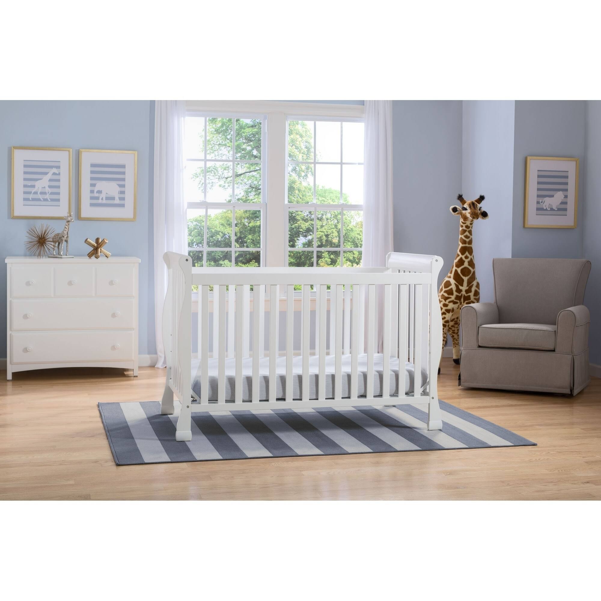 Delta Children Riverside 4-in-1 Convertible Crib - Bianca White