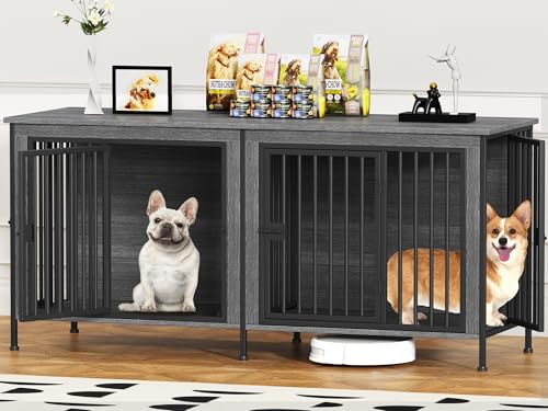 EasyCom 39.96" XL Wooden Large Dog Crate Furniture for Medium and Large Breed