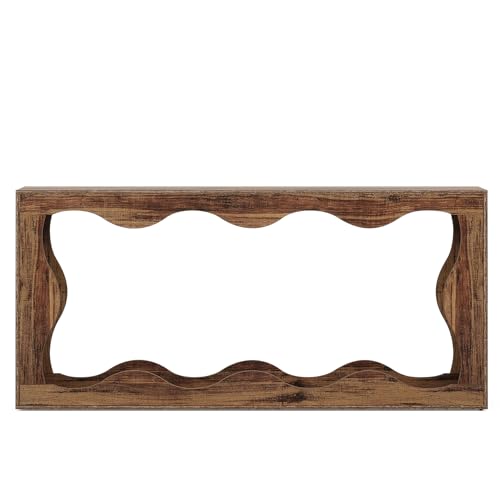 Tribesigns 63 Inches Farmhouse Console Table with Storage, Couch Table Behind Sofa, Long Entryway Sofa Station, Narrow Console Stand
