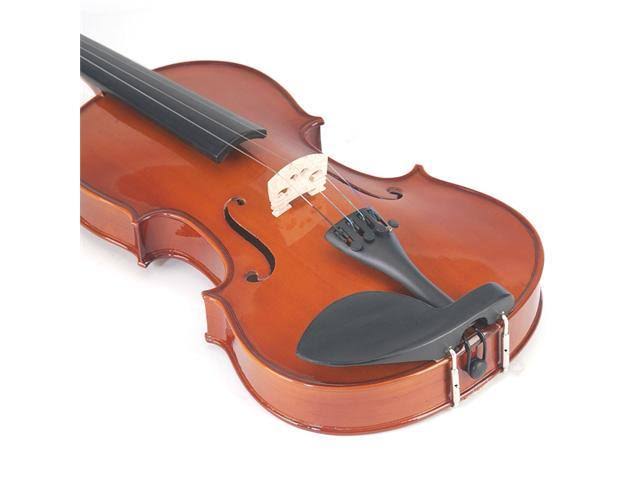 Mendini 14-inch MA250 Natural Varnish Solid Wood Viola with Case, Bow, Rosin, Bridge and Strings