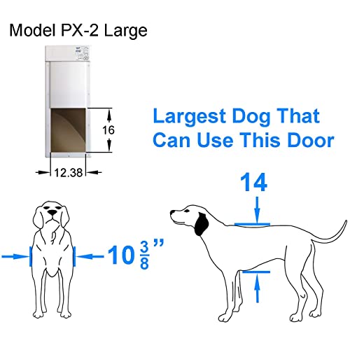Power Pet Electronic Dog Door - High Tech Pet WiFi Enabled Electronic Pet Doors - Ultrasonic Collar-Smart Phone App