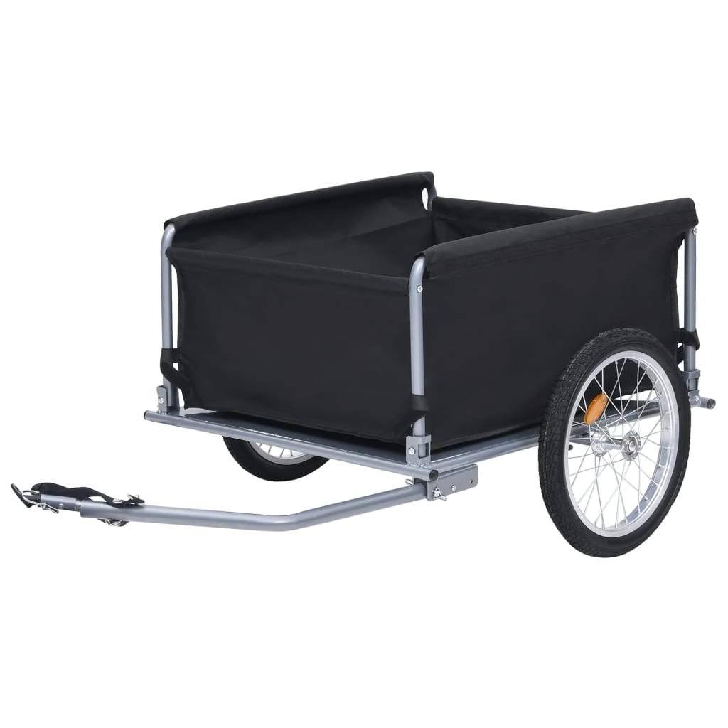 vidaXL Bike Cargo Trailer Gray and Orange 143.3 lb