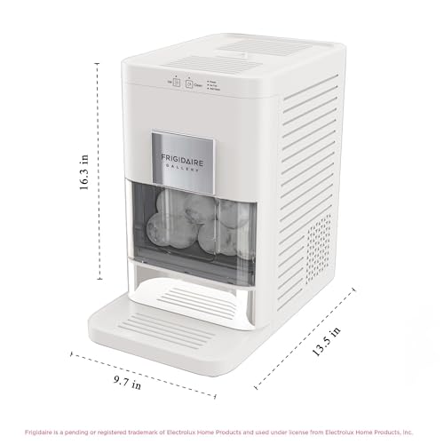 Frigidaire, Countertop Artisanal Sphere Ice Machine, Transparent Window, Gourmet Ice Maker, 84 Sphere per Day Capacity