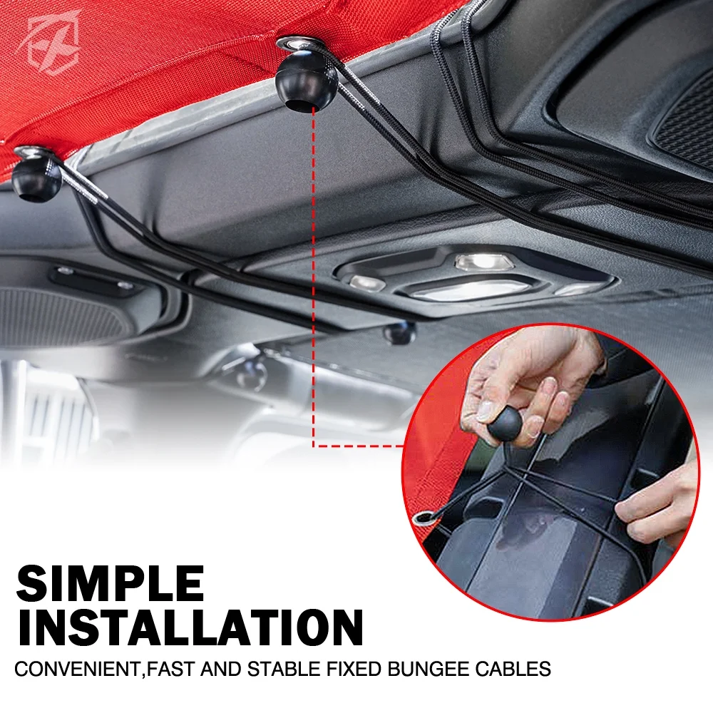 Xprite Sunshade Canopy for 2018+ Jeep Wrangler JLU - Blocks 90% Sunlight, UV Protection, Durable PVC Material