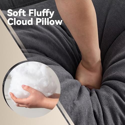 Cloud Couch Modular Sectional Sofa Modern Oversized Couches with Ottoman 7 Seater L-Shaped Sofas Comfy Couches for Living Room Spacious Space