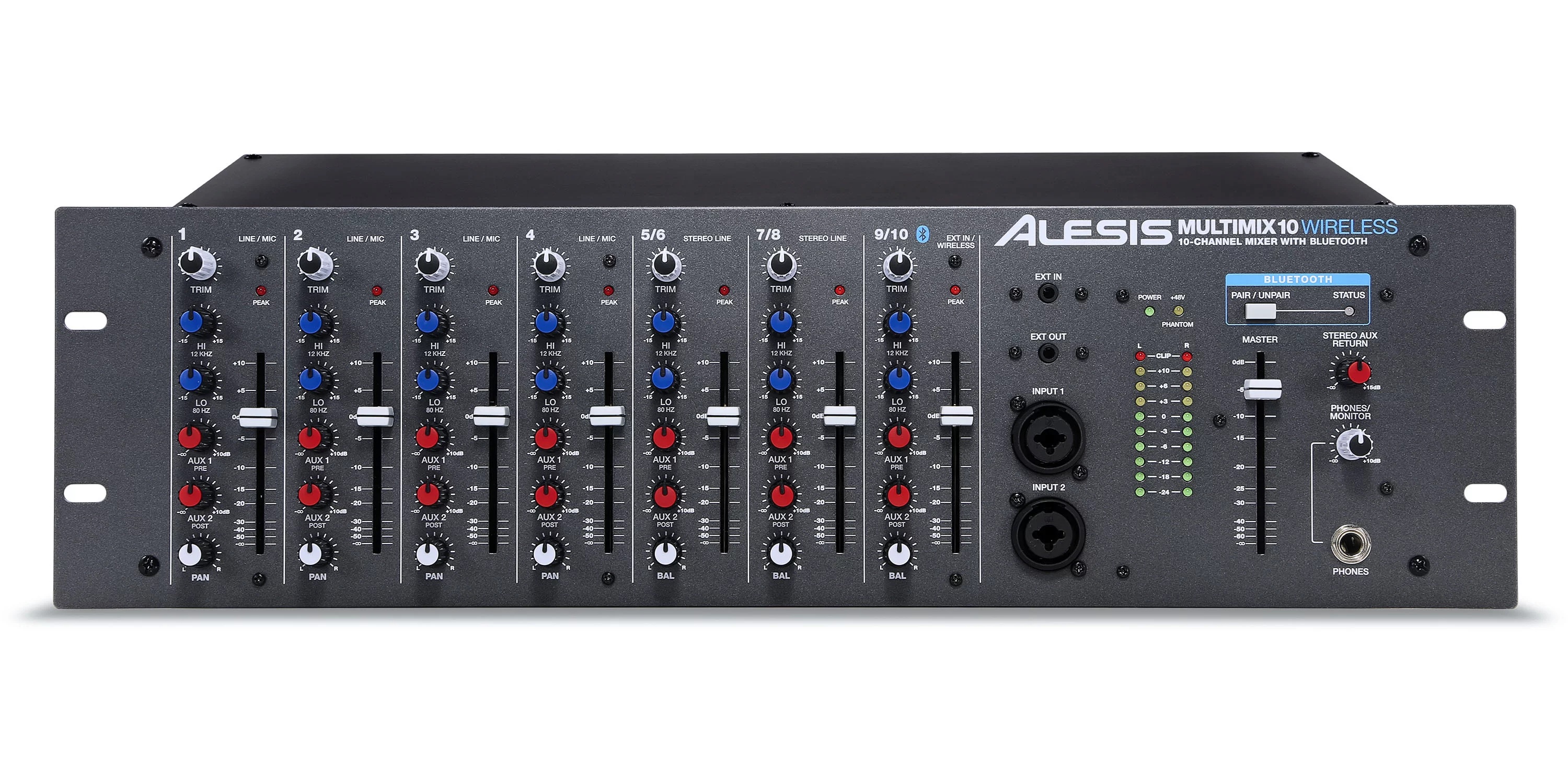 Alesis MultiMix 10 Wireless 10-Channel Rackmount Mixer With Bluetooth