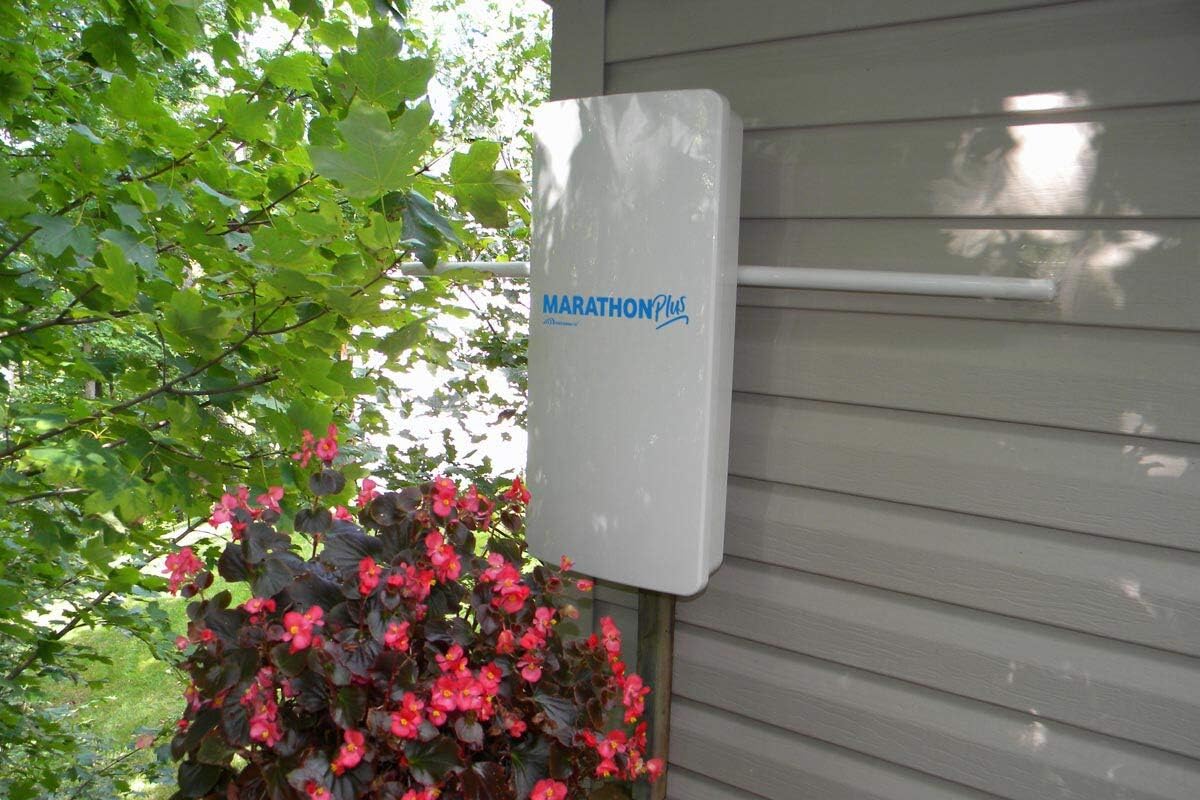 New 2020 Free Signal TV Marathon Plus Indoor/Outdoor Whole-House Digital TV Antenna with Breakthrough Amplified Technology for Long-Distance