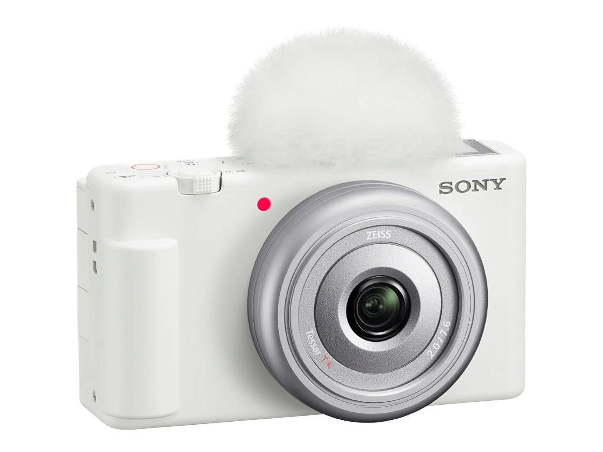 Sony ZV-1F - Digital camera - compact - 20.1 MP - 4K / 30 fps - ZEISS - Wi-Fi, Bluetooth - white